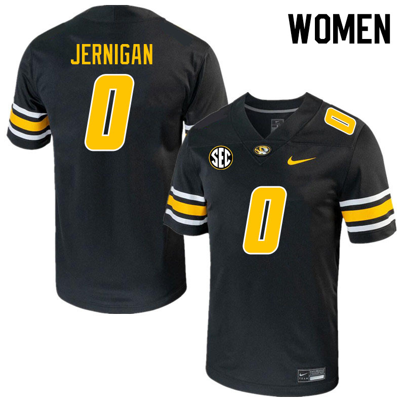 Women #0 Jayden Jernigan Missouri Tigers College 2023 Football Stitched Jerseys Sale-Black - Click Image to Close